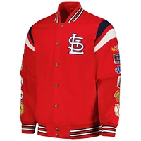 Men's G-III Sports by Carl Banks Red St. Louis Cardinals Quick Full-Snap Varsity Jacket