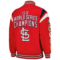 Men's G-III Sports by Carl Banks Red St. Louis Cardinals Quick Full-Snap Varsity Jacket