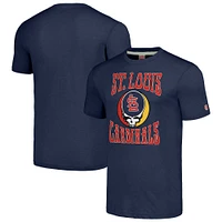 T-shirt triple mélange Hommage Navy St. Louis Cardinals Grateful Dead pour hommes