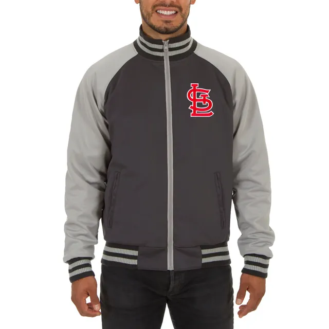 Women's JH Design Black St. Louis Cardinals Plus Size Poly Twill Full-Snap  Jacket