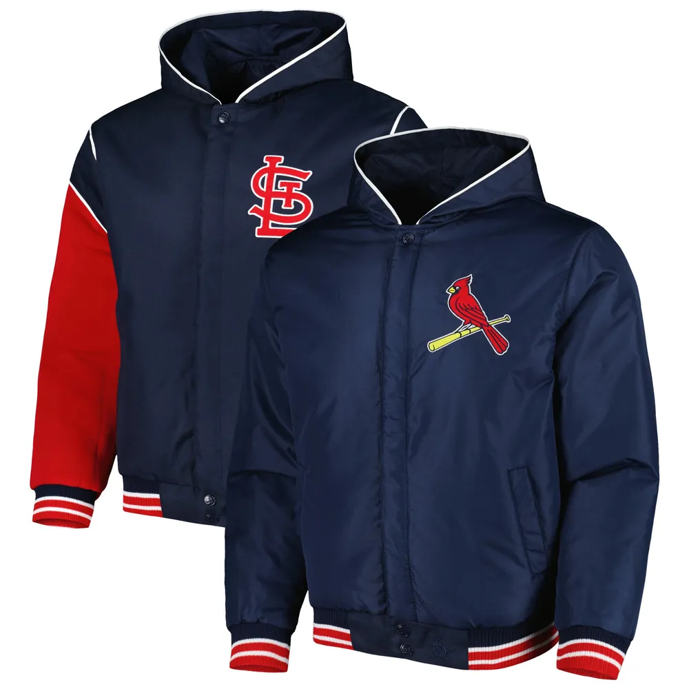 Men's Mitchell & Ness Navy St. Louis Cardinals Lightweight Satin Full-Snap Jacket Size: Large