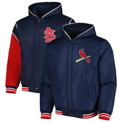 St. Louis Cardinals JH Design Reversible Fleece Full-Snap Hoodie Jacket - Navy