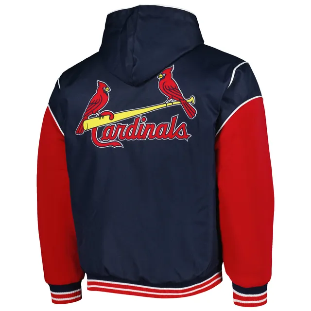 Lids St. Louis Cardinals JH Design Reversible Fleece Full-Snap Hoodie Jacket  - Navy