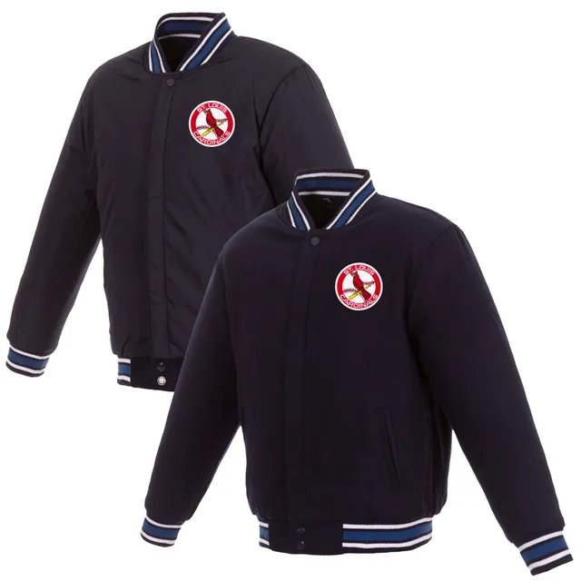 Men's Mitchell & Ness Navy St. Louis Cardinals Lightweight Satin Full-Snap Jacket Size: Small