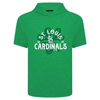 Men's Levelwear Green St. Louis Cardinals Patrick's Day Phase Shamrock Short Sleeve T-Shirt Hoodie