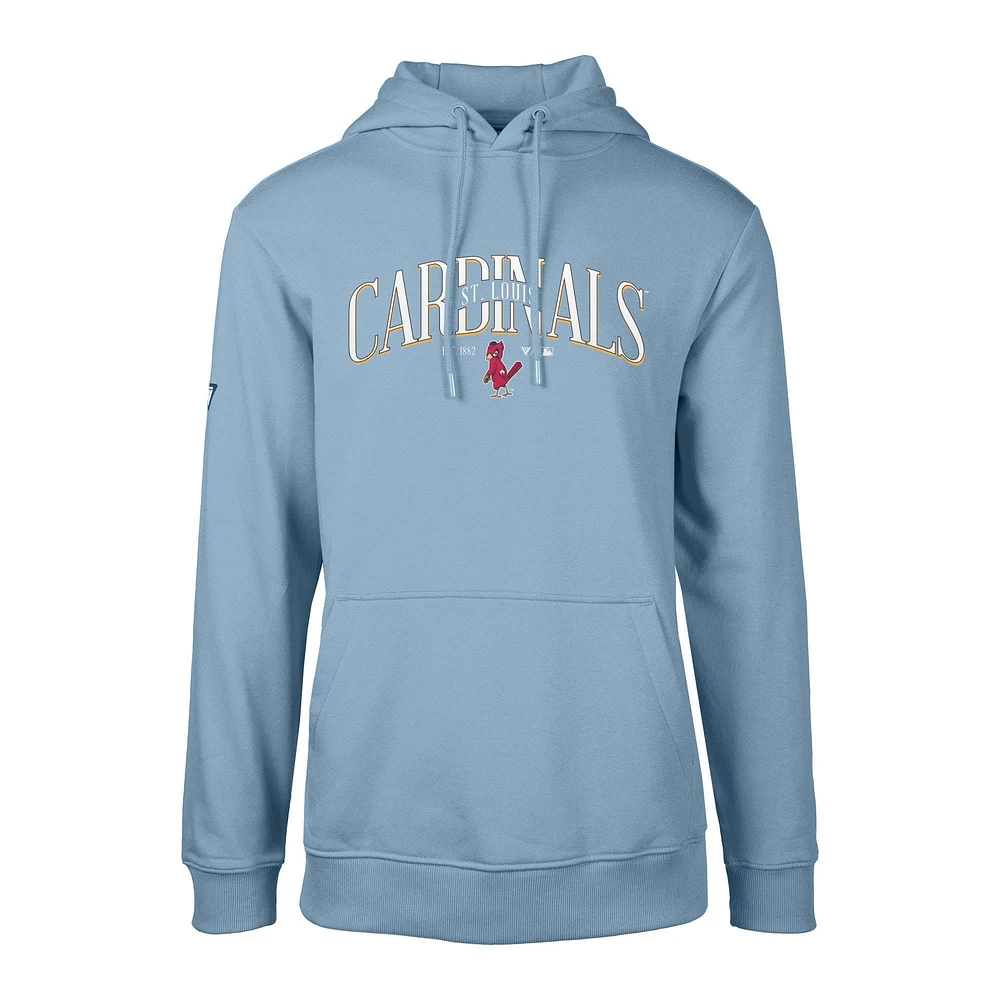 Men's Levelwear Light Blue St. Louis Cardinals Cooperstown Collection Podium Retro Pullover Hoodie