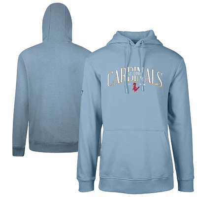 Men's Levelwear Light Blue St. Louis Cardinals Cooperstown Collection Podium Retro Pullover Hoodie