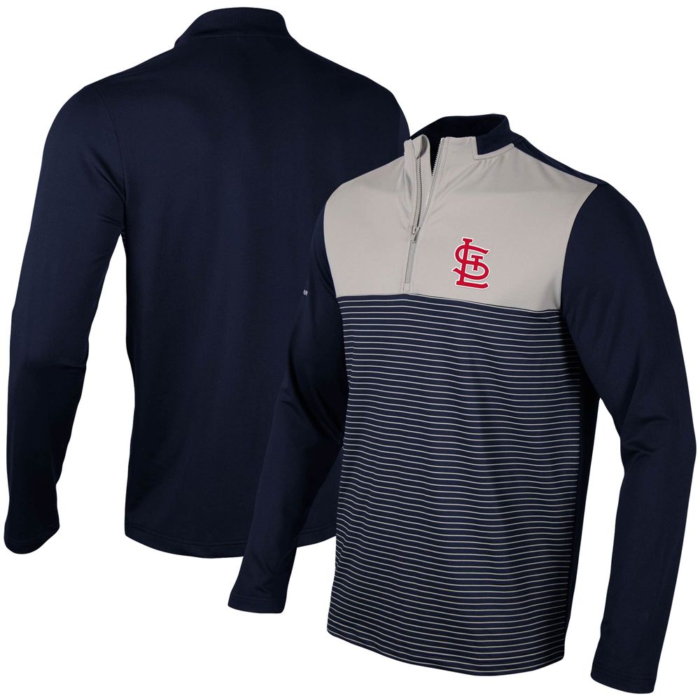 Men's JH Design Navy St. Louis Cardinals Reversible Fleece Full-Snap Hoodie Jacket