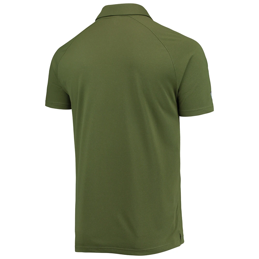 Polo à manches raglan Levelwear pour hommes des Cardinals de Saint-Louis, olive, Delta Sector