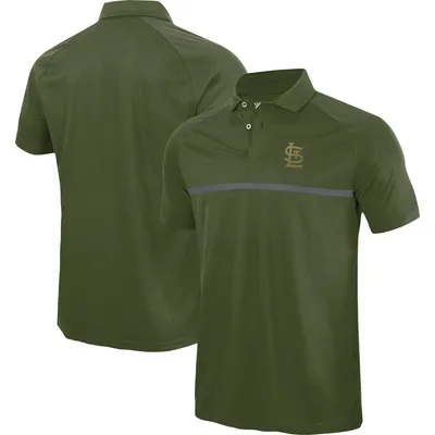 St. Louis Cardinals Levelwear Sector Raglan Polo - Olive