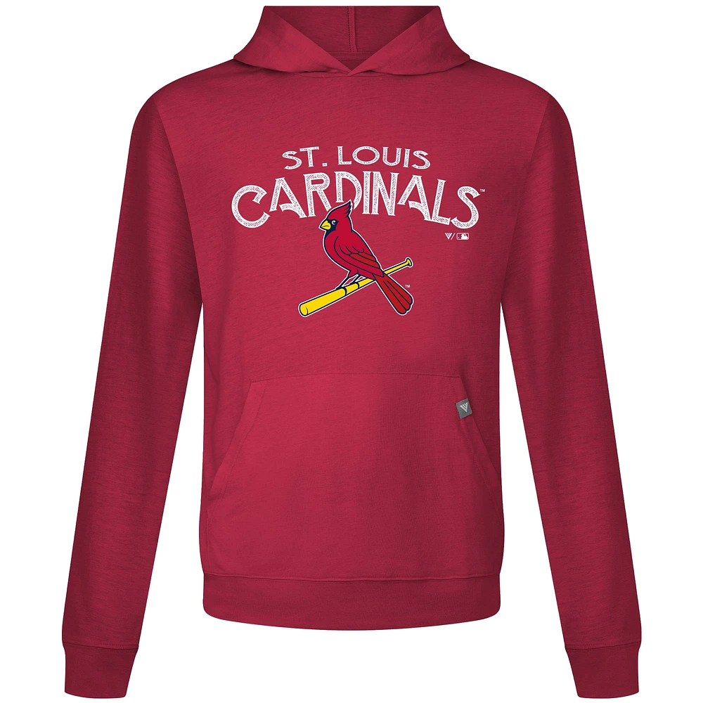Men's Levelwear Red St. Louis Cardinals Accolade Relay Mission Pullover Hoodie