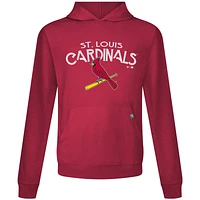 Men's Levelwear Red St. Louis Cardinals Accolade Relay Mission Pullover Hoodie