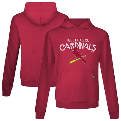 Men's Levelwear Red St. Louis Cardinals Accolade Relay Mission Pullover Hoodie