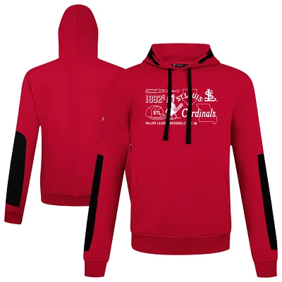 Men's Levelwear  Red St. Louis Cardinals Cooperstown Collection Bombay Campaign Pullover Hoodie