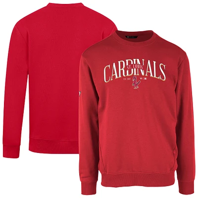 Men's Levelwear Red St. Louis Cardinals Cooperstown Collection Zane Vintage Pullover Sweatshirt