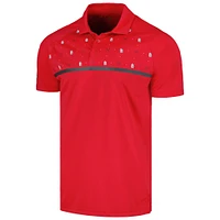 Polo à manches raglan Sector Batter Up des Cardinals de Saint-Louis Levelwear rouge pour homme