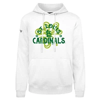 Men's Levelwear  White St. Louis Cardinals Patrick's Day Podium Shamrock Pullover Hoodie
