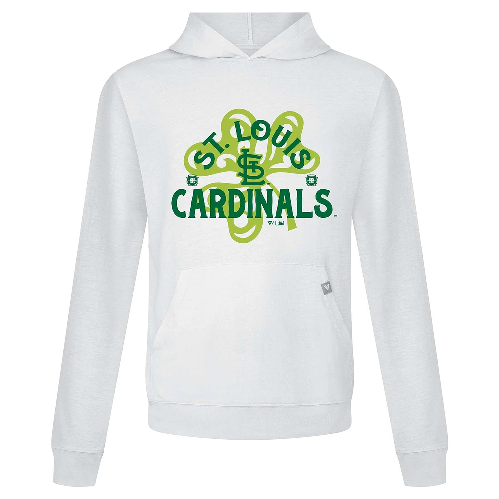 Sweat à capuche blanc St. Louis Cardinals Patrick's Day Relay Shamrock pour homme Levelwear
