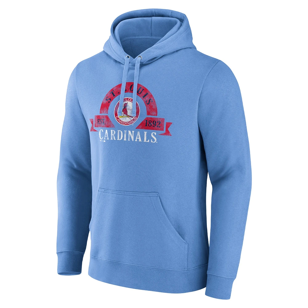 Men's Majestic Light Blue St. Louis Cardinals Utility Pullover Hoodie