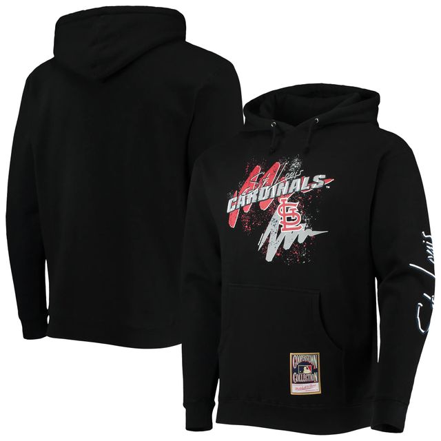 Chandail à capuchon Hyper Hoops des Cardinals de Saint-Louis Mitchell & Ness pour homme, noir