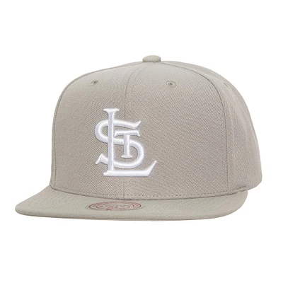 Casquette Snapback grise Mitchell & Ness pour homme des Cardinals de St. Louis