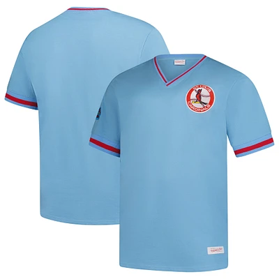 Men's Mitchell & Ness Light Blue St. Louis Cardinals Big Tall V-Neck T-Shirt