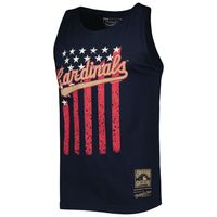 Men's Mitchell & Ness Navy St. Louis Cardinals Cooperstown Collection Stars and Stripes Tank Top