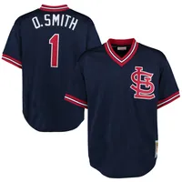 Ozzie Smith St. Louis Cardinals Autographed Blue Mitchell & Ness Authentic  Jersey with The Wizard Inscription