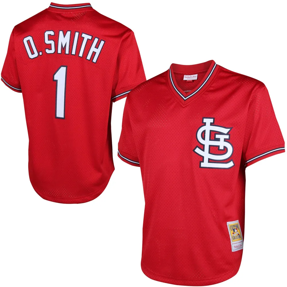 Lids Ozzie Smith St. Louis Cardinals Mitchell & Ness Cooperstown Mesh  Batting Practice Jersey - Red