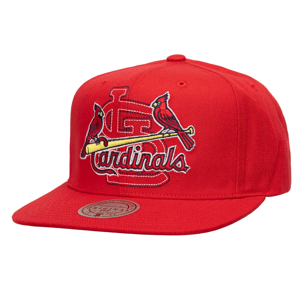 Men's Mitchell & Ness Red St. Louis Cardinals Double Up Snapback Hat