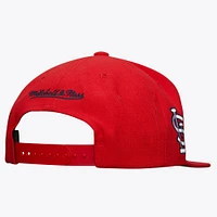 Casquette Snapback avec étiquette rouge de l'équipe des Cardinals de St. Louis Mitchell & Ness pour hommes