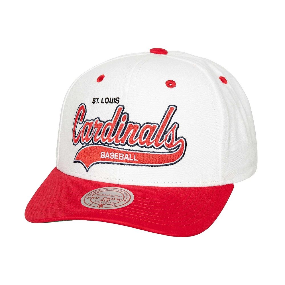 Casquette Snapback Mitchell & Ness St. Louis Cardinals Cooperstown Collection Tail Sweep Pro pour hommes