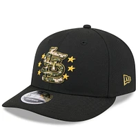 Casquette Snapback 9FIFTY à profil bas pour la Journée des Forces armées 2024 New Era noire des Cardinals de St. Louis pour hommes