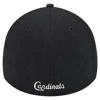 Men's New Era Black St. Louis Cardinals Active Dash Mark 39THIRTY Flex Hat