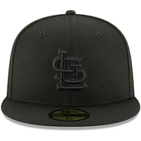 Casquette ajustée 59FIFTY noire sur noir des Cardinals de Saint-Louis New Era pour homme