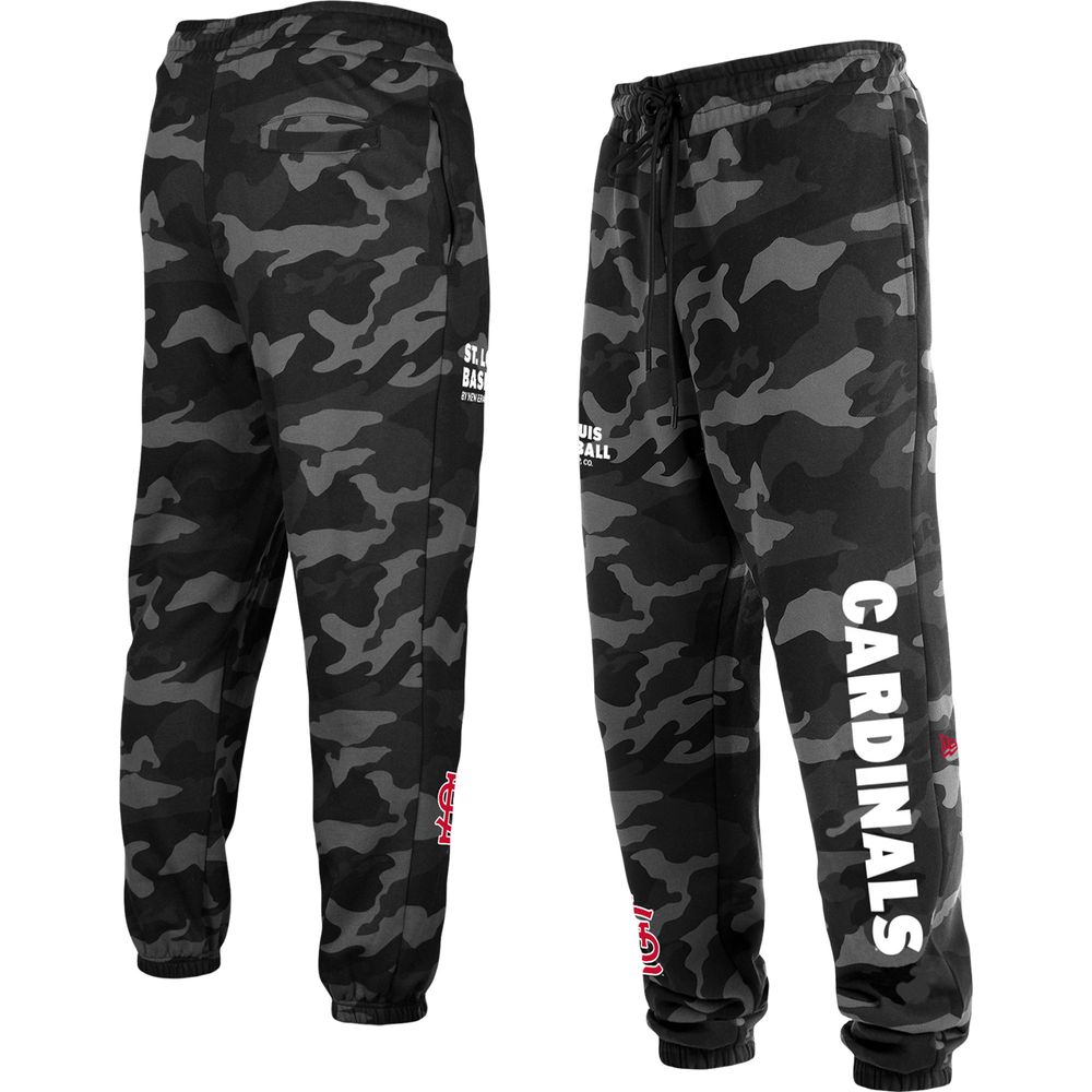 Men's New Era Black St. Louis Cardinals Camo Jogger Pants