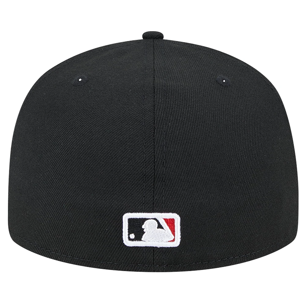 Casquette ajustée 59FIFTY sous-visière à carreaux noire St. Louis Cardinals New Era pour hommes