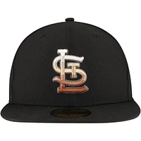 Men's New Era Black St. Louis Cardinals Dune Gradient Side Patch 59FIFTY Fitted Hat