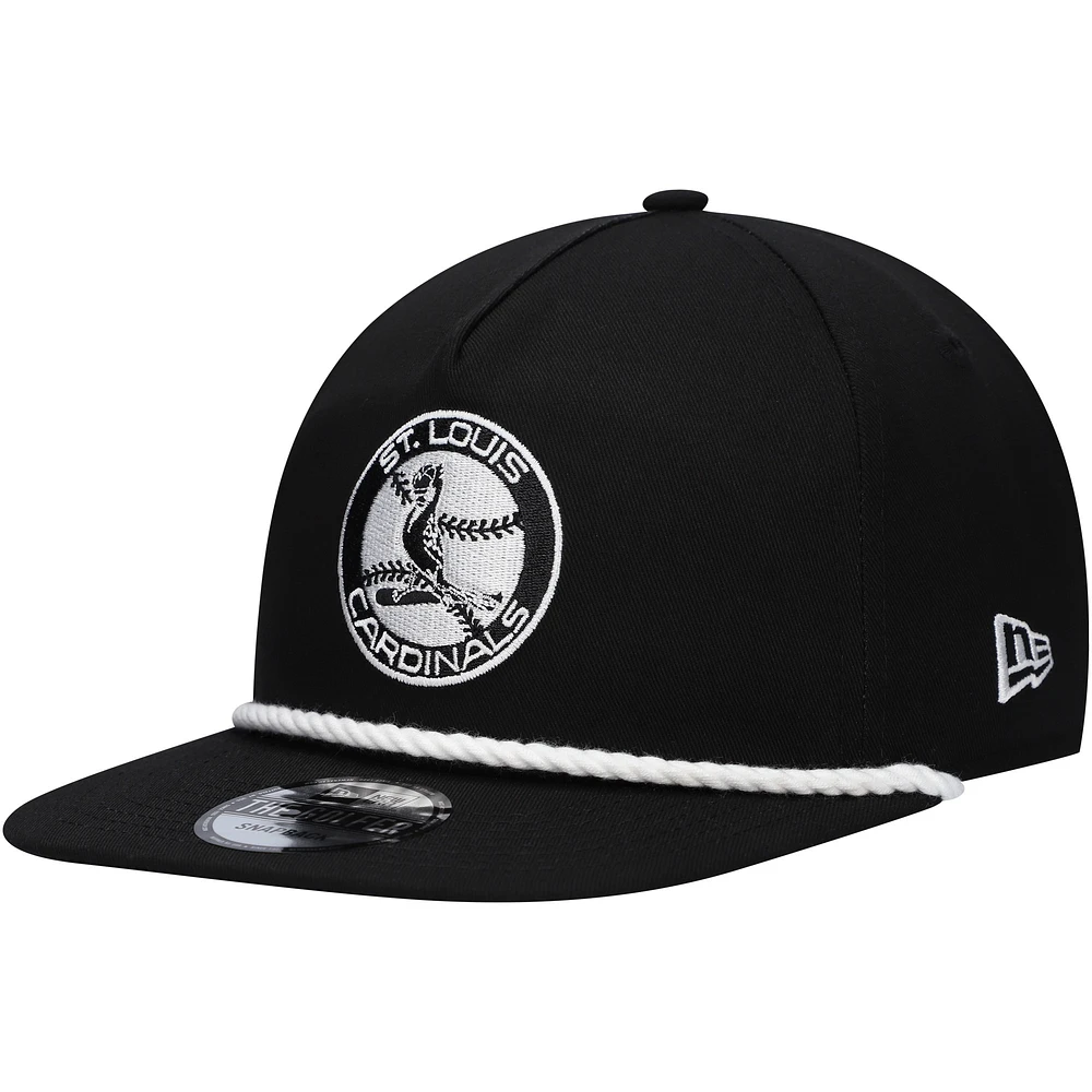 Casquette Snapback de golfeur New Era noire des Cardinals de St. Louis pour hommes