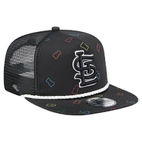Men's New Era  Black St. Louis Cardinals Gummy Golfer Trucker Snapback Hat