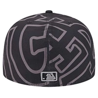 Casquette ajustée 59FIFTY noire avec logo Fracture des St. Louis Cardinals pour hommes New Era