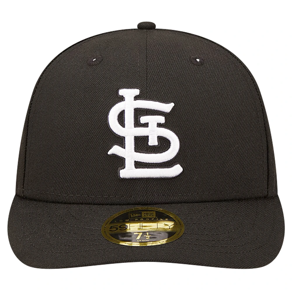Men's New Era Black St. Louis Cardinals Low Profile 59FIFTY Fitted Hat