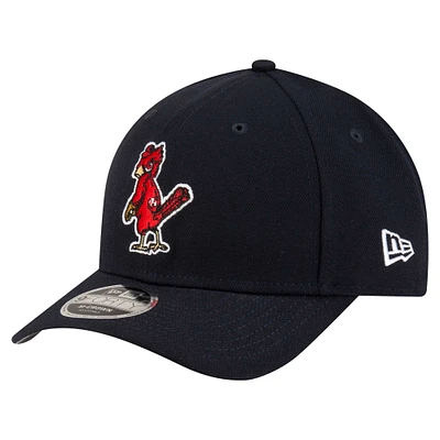 Men's New Era Black St. Louis Cardinals Player Replica 9FORTY Adjustable Hat