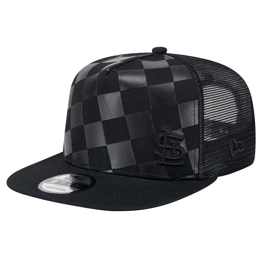 Casquette Snapback A-Frame Trucker Score Check 9FIFTY noire New Era pour homme des Cardinals de St. Louis