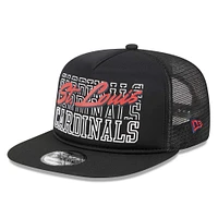 Men's New Era Black St. Louis Cardinals  Street Team A-Frame Trucker 9FIFTY Snapback Hat