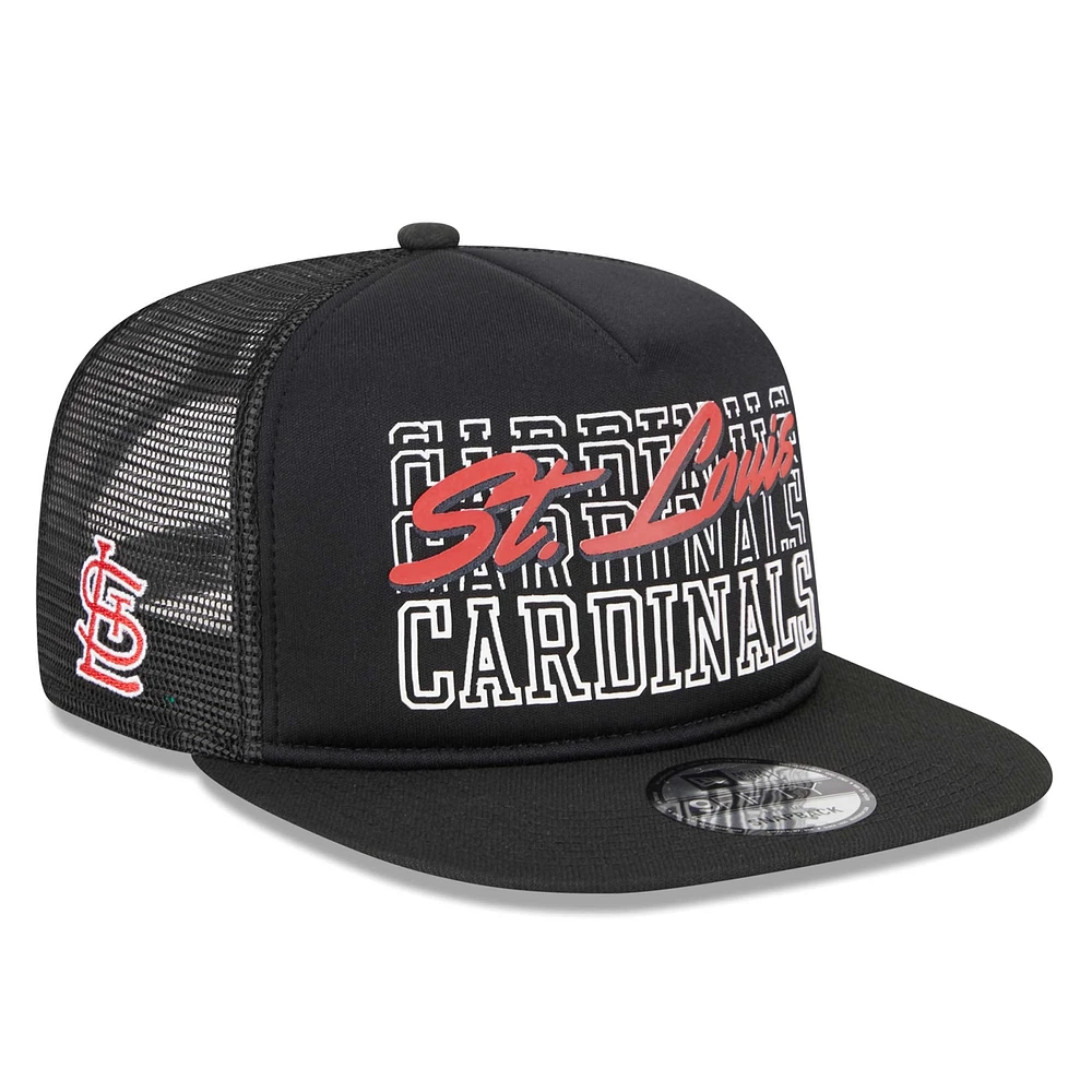 Casquette Snapback 9FIFTY Snapback A-Frame Trucker St. Louis Cardinals Street Team New Era noire pour hommes