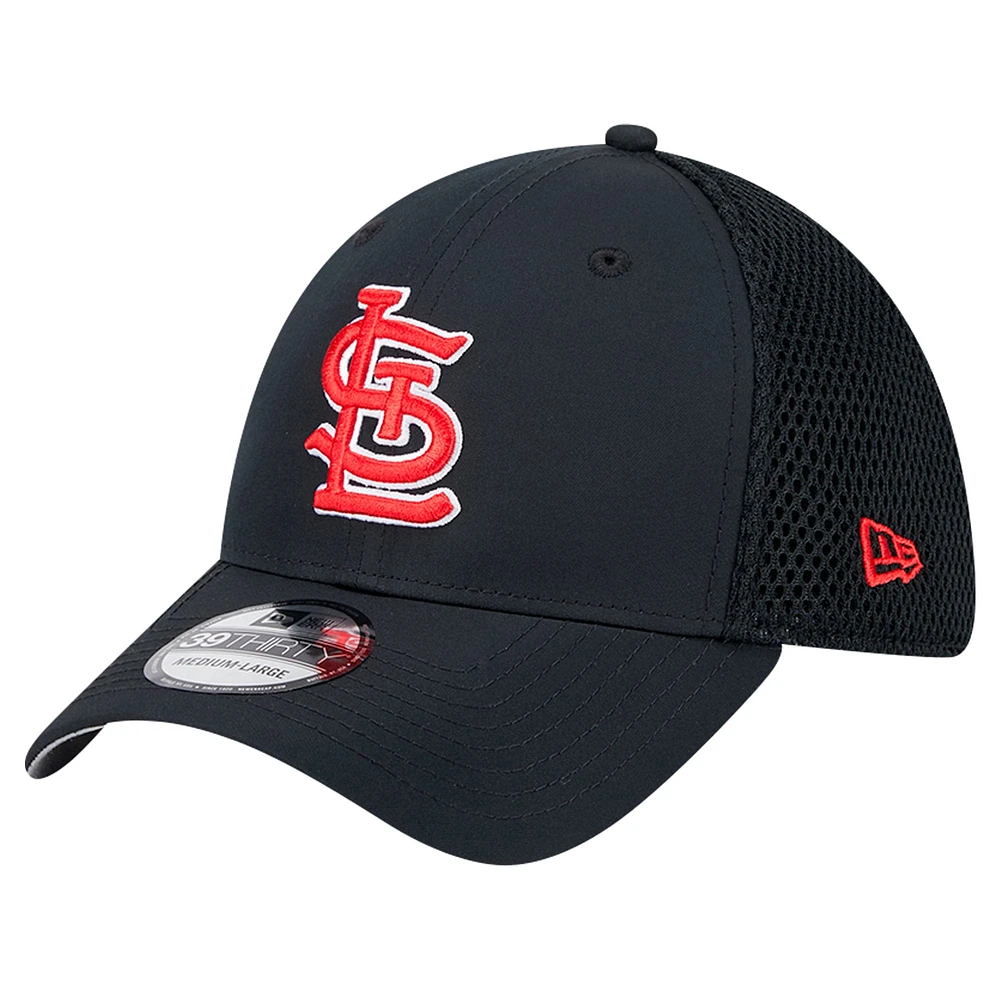 Men's New Era Black St. Louis Cardinals Team Tone 39THIRTY Flex Hat