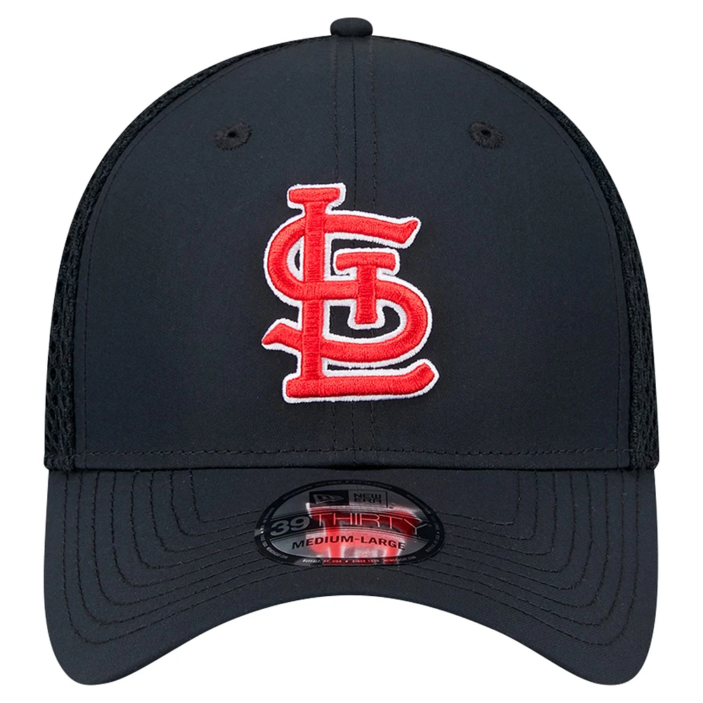 Casquette flexible 39THIRTY Team Tone des Cardinals de St. Louis New Era noire pour hommes