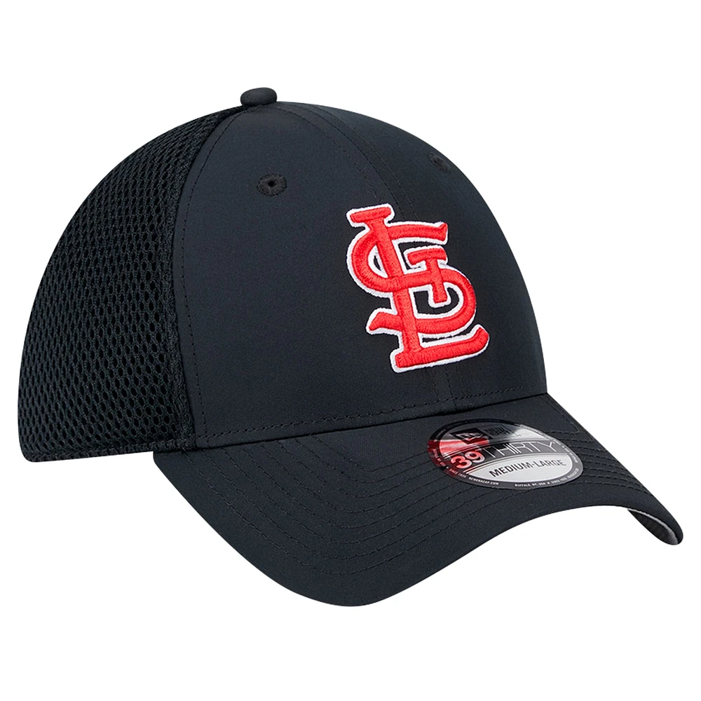 Men's New Era Black St. Louis Cardinals Team Tone 39THIRTY Flex Hat