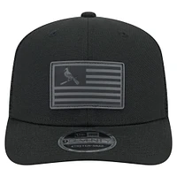Casquette extensible à bouton-pression New Era noire St. Louis Cardinals 9SEVENTY pour homme